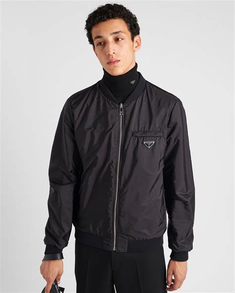 prada leather jacket woman|Prada bomber jacket for men.